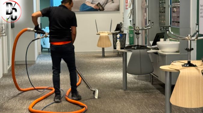 Steam cleaning for busy office areas 